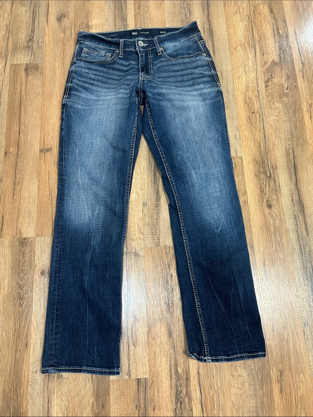 BKE Men’s Jake Straight Dark Blue Jeans Sz 30/30